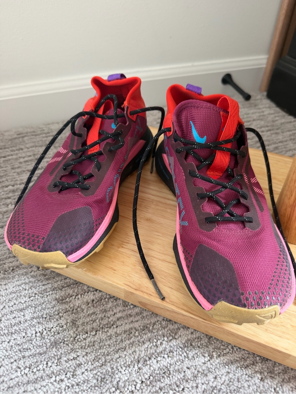 Nike Women's Burgundy and Pink Trail goretex Running Shoes